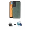 MARSİLYAN™- Redmi Note 12 Pro 4G Kılıf Kıvılcım Işık Serisi - Siyah 3D Antistatik Cam Ekran Koruyucu + Kamera Lens Koruma Cam - SF