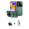MARSİLYAN™- Redmi Note 12 Pro 4G Kılıf Kıvılcım Modern Serisi - Şeffaf Pasifik Cam Ekran Koruyucu + Kamera Lens Koruma Cam - SF