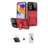 MARSİLYAN™- Redmi Note 12 Pro 4G Kılıf Kıvılcım Modern Serisi - Şeffaf Pasifik Cam Ekran Koruyucu + Kamera Lens Koruma Cam - SF