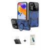 MARSİLYAN™- Redmi Note 12 Pro 4G Kılıf Kıvılcım Modern Serisi - Şeffaf Pasifik Cam Ekran Koruyucu + Kamera Lens Koruma Cam - SF