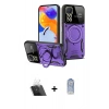 MARSİLYAN™- Redmi Note 12 Pro 4G Kılıf Kıvılcım Modern Serisi - Siyah Joko Magic 5D Cam + Kamera Lens Koruma Cam - SF