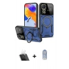 MARSİLYAN™- Redmi Note 12 Pro 4G Kılıf Kıvılcım Modern Serisi - Siyah Joko Magic 5D Cam + Kamera Lens Koruma Cam - SF