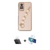 MARSİLYAN™- Redmi Note 12 Pro 4G Kılıf Nova Işık Prime - Siyah 3D Antistatik Cam Ekran Koruyucu + Kamera Lens Koruma Cam - SF