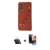 MARSİLYAN™- Redmi Note 12 Pro 4G Kılıf Nova Işık Prime - Siyah 3D Antistatik Mat Seramik Nano Ekran Koruyucu + Şeffaf Kamera Lens Koruma Cam
