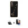 MARSİLYAN™- Redmi Note 12 Pro 4G Kılıf Nova Işık Prime - Siyah 3D Antistatik Mat Seramik Nano Ekran Koruyucu + Şeffaf Kamera Lens Koruma Cam