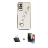 MARSİLYAN™- Redmi Note 12 Pro 4G Kılıf Nova Işık Prime - Siyah 3D Antistatik Mat Seramik Nano Ekran Koruyucu + Şeffaf Kamera Lens Koruma Cam