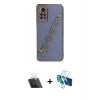 MARSİLYAN™- Redmi Note 12 Pro 4G Kılıf Nova Işık Prime - Siyah 3D Antistatik Seramik Nano Ekran Koruyucu + Kamera Lens Koruma Cam - SF