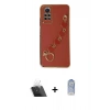 MARSİLYAN™- Redmi Note 12 Pro 4G Kılıf Nova Işık Prime - Siyah Joko Magic 5D Cam + Kamera Lens Koruma Cam - SF