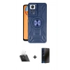 MARSİLYAN™- Redmi Note 12 Pro 4G Kılıf Nova Yansıma Prime - Siyah 3D Antistatik Hayalet Cam Ekran Koruyucu + Kamera Lens Koruma Cam - SF