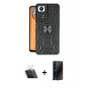 MARSİLYAN™- Redmi Note 12 Pro 4G Kılıf Nova Yansıma Prime - Siyah 3D Antistatik Hayalet Cam Ekran Koruyucu + Kamera Lens Koruma Cam - SF