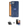 MARSİLYAN™- Redmi Note 12 Pro 4G Kılıf Nova Yansıma Prime - Siyah 3D Antistatik Mat Seramik Nano Ekran Koruyucu + Kamera Lens Koruma Cam - SF