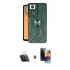 MARSİLYAN™- Redmi Note 12 Pro 4G Kılıf Nova Yansıma Prime - Siyah 3D Antistatik Mat Seramik Nano Ekran Koruyucu + Kamera Lens Koruma Cam - SF