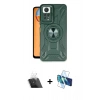 MARSİLYAN™- Redmi Note 12 Pro 4G Kılıf Nova Yansıma Prime - Siyah 3D Antistatik Seramik Nano Ekran Koruyucu + Şeffaf Kamera Lens Koruma Cam