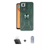 MARSİLYAN™- Redmi Note 12 Pro 4G Kılıf Nova Yansıma Prime - Siyah Joko Magic 5D Cam + Kamera Lens Koruma Cam - SF
