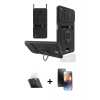 MARSİLYAN™- Redmi Note 12 Pro 4G Kılıf Vadi Form Prime - Siyah 3D Antistatik Mat Seramik Nano Ekran Koruyucu + Kamera Lens Koruma Cam - SF