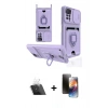 MARSİLYAN™- Redmi Note 12 Pro 4G Kılıf Vadi Form Prime - Siyah 3D Antistatik Mat Seramik Nano Ekran Koruyucu + Kamera Lens Koruma Cam - SF