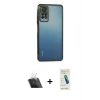 MARSİLYAN™- Redmi Note 12 Pro 4G Kılıf Vadi Minimal - Şeffaf Pasifik Cam Ekran Koruyucu + Kamera Lens Koruma Cam - SF
