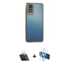MARSİLYAN™- Redmi Note 12 Pro 4G Kılıf Vadi Minimal - Siyah 3D Antistatik Cam Ekran Koruyucu + Kamera Lens Koruma Cam - SF
