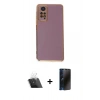 MARSİLYAN™- Redmi Note 12 Pro 4G Kılıf Yankı Serisi - Siyah 3D Antistatik Hayalet Cam Ekran Koruyucu + Kamera Lens Koruma Cam - SF