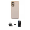 MARSİLYAN™- Redmi Note 12 Pro 4G Kılıf Yankı Serisi - Siyah 3D Antistatik Hayalet Cam Ekran Koruyucu + Kamera Lens Koruma Cam - SF