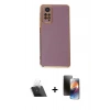 MARSİLYAN™- Redmi Note 12 Pro 4G Kılıf Yankı Serisi - Siyah 3D Antistatik Mat Seramik Nano Ekran Koruyucu + Kamera Lens Koruma Cam - SF