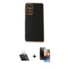 MARSİLYAN™- Redmi Note 12 Pro 4G Kılıf Yankı Serisi - Siyah 3D Antistatik Mat Seramik Nano Ekran Koruyucu + Kamera Lens Koruma Cam - SF