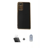 MARSİLYAN™- Redmi Note 12 Pro 4G Kılıf Yankı Serisi - Siyah Joko Magic 5D Cam + Kamera Lens Koruma Cam - SF
