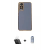 MARSİLYAN™- Redmi Note 12 Pro 4G Kılıf Yankı Serisi - Siyah Joko Magic 5D Cam + Kamera Lens Koruma Cam - SF