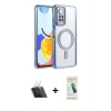 MARSİLYAN™- Redmi Note 12 Pro 4G Kılıf Zirve Doku Prime - Şeffaf Pasifik Cam Ekran Koruyucu + Kamera Lens Koruma Cam - SF