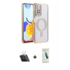 MARSİLYAN™- Redmi Note 12 Pro 4G Kılıf Zirve Doku Prime - Şeffaf Pasifik Cam Ekran Koruyucu + Kamera Lens Koruma Cam - SF