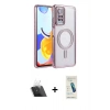 MARSİLYAN™- Redmi Note 12 Pro 4G Kılıf Zirve Doku Prime - Şeffaf Pasifik Cam Ekran Koruyucu + Kamera Lens Koruma Cam - SF