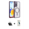 MARSİLYAN™- Redmi Note 12 Pro 4G Kılıf Zirve Doku Prime - Şeffaf Pasifik Cam Ekran Koruyucu + Kamera Lens Koruma Cam - SF