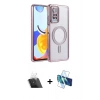 MARSİLYAN™- Redmi Note 12 Pro 4G Kılıf Zirve Doku Prime - Siyah 3D Antistatik Cam Ekran Koruyucu + Kamera Lens Koruma Cam - SF