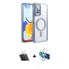 MARSİLYAN™- Redmi Note 12 Pro 4G Kılıf Zirve Doku Prime - Siyah 3D Antistatik Cam Ekran Koruyucu + Kamera Lens Koruma Cam - SF