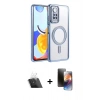 MARSİLYAN™- Redmi Note 12 Pro 4G Kılıf Zirve Doku Prime - Siyah 3D Antistatik Mat Seramik Nano Ekran Koruyucu + Kamera Lens Koruma Cam - SF