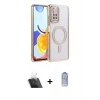 MARSİLYAN™- Redmi Note 12 Pro 4G Kılıf Zirve Doku Prime - Siyah Joko Magic 5D Cam + Kamera Lens Koruma Cam - SF