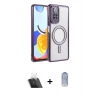 MARSİLYAN™- Redmi Note 12 Pro 4G Kılıf Zirve Doku Prime - Siyah Joko Magic 5D Cam + Kamera Lens Koruma Cam - SF