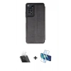 MARSİLYAN™- Redmi Note 12 Pro 4G Kılıf Zirve Yansıma Serisi - Siyah 3D Antistatik Cam Ekran Koruyucu + Kamera Lens Koruma Cam - SF