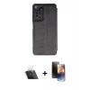 MARSİLYAN™- Redmi Note 12 Pro 4G Kılıf Zirve Yansıma Serisi - Siyah 3D Antistatik Mat Seramik Nano Ekran Koruyucu + Kamera Lens Koruma Cam - SF