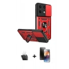MARSİLYAN™- Redmi Note 13 4G Kılıf Ahenk Klasik - Siyah 3D Antistatik Mat Seramik Nano Ekran Koruyucu + Kamera Lens Koruma Cam - SF