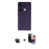 MARSİLYAN™- Redmi Note 13 4G Kılıf Ahenk Serisi - Siyah 3D Antistatik Mat Seramik Nano Ekran Koruyucu + Kamera Lens Koruma Cam - SF