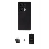 MARSİLYAN™- Redmi Note 13 4G Kılıf Ahenk Serisi - Siyah 6D Antistatik Mat Seramik Hayalet Nano Ekran Koruyucu + Kamera Lens Koruma Cam - SF
