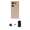 MARSİLYAN™- Redmi Note 13 4G Kılıf Ahenk Serisi - Siyah 6D Antistatik Mat Seramik Hayalet Nano Ekran Koruyucu + Kamera Lens Koruma Cam - SF