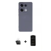 MARSİLYAN™- Redmi Note 13 4G Kılıf Ahenk Serisi - Siyah 6D Antistatik Mat Seramik Hayalet Nano Ekran Koruyucu + Kamera Lens Koruma Cam - SF