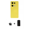 MARSİLYAN™- Redmi Note 13 4G Kılıf Ahenk Serisi - Siyah 6D Antistatik Mat Seramik Hayalet Nano Ekran Koruyucu + Kamera Lens Koruma Cam - SF