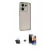 MARSİLYAN™- Redmi Note 13 4G Kılıf Atlas Minimal Prime - Siyah 3D Antistatik Mat Seramik Nano Ekran Koruyucu + Kamera Lens Koruma Cam - SF