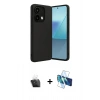 MARSİLYAN™- Redmi Note 13 4G Kılıf Kıvılcım Işık Serisi - Siyah 3D Antistatik Cam Ekran Koruyucu + Kamera Lens Koruma Cam - SF