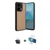 MARSİLYAN™- Redmi Note 13 4G Kılıf Kıvılcım Işık Serisi - Siyah 3D Antistatik Cam Ekran Koruyucu + Kamera Lens Koruma Cam - SF