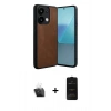 MARSİLYAN™- Redmi Note 13 4G Kılıf Kıvılcım Işık Serisi - Siyah 6D Antistatik Mat Seramik Hayalet Nano Ekran Koruyucu + Kamera Lens Koruma Cam - SF