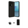 MARSİLYAN™- Redmi Note 13 4G Kılıf Kıvılcım Işık Serisi - Siyah 6D Antistatik Mat Seramik Hayalet Nano Ekran Koruyucu + Kamera Lens Koruma Cam - SF